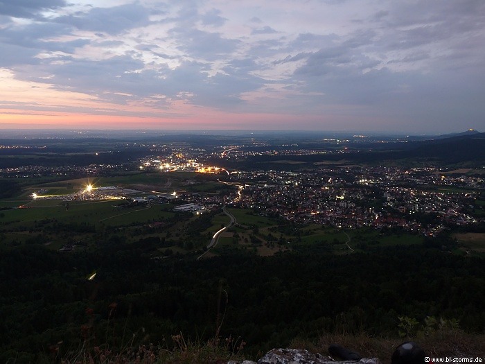 Balingen vom Lochenfelsen aus fotografiert 